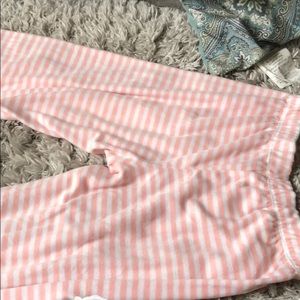 Pink striped pajama pants